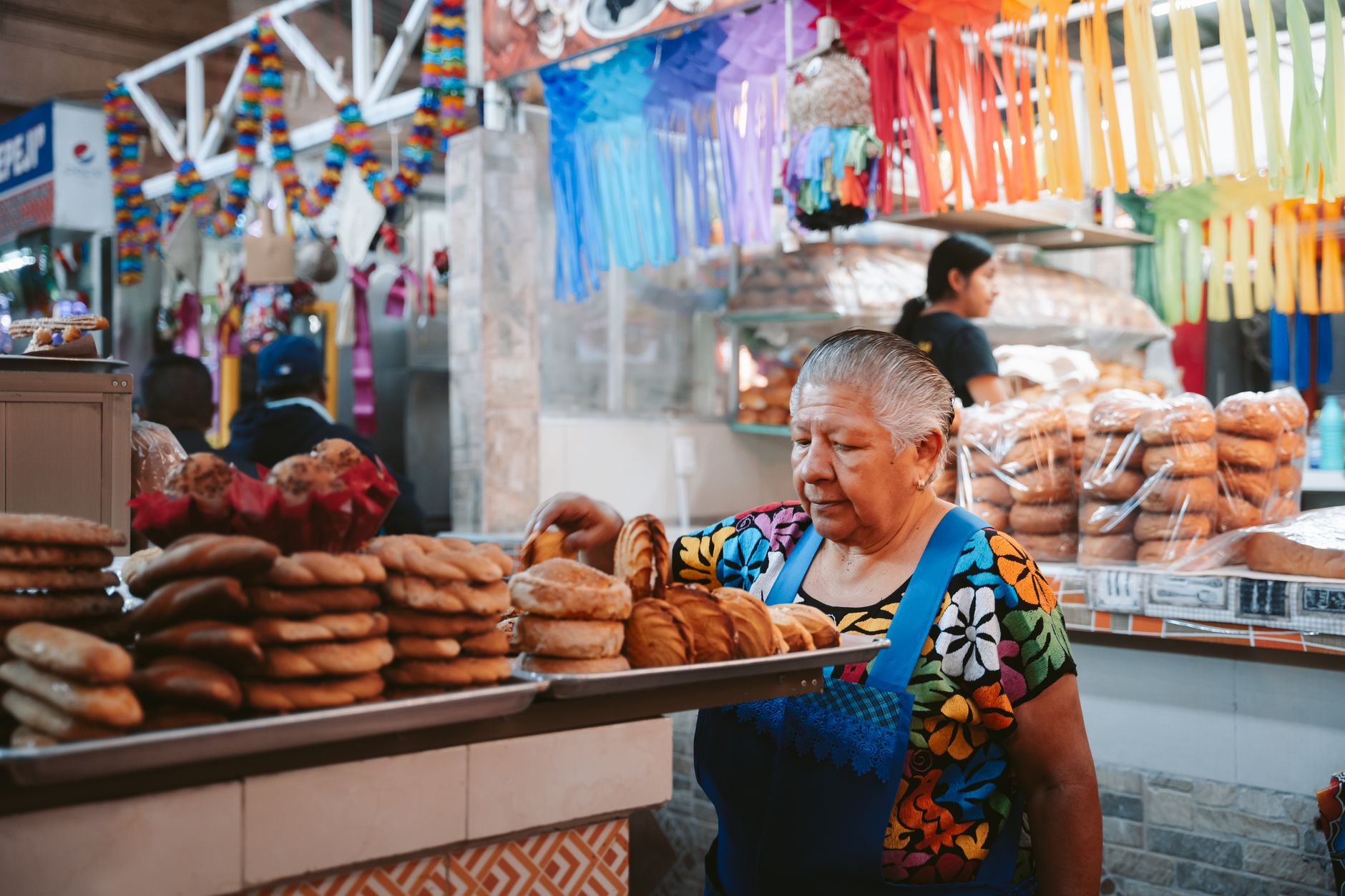 Mercado tradicional y colores de Oaxaca